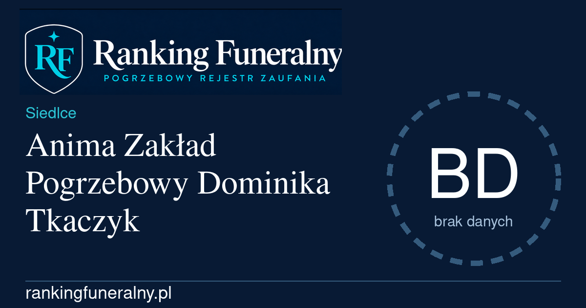 Anima Zakład Pogrzebowy Dominika Tkaczyk - badge poziomy