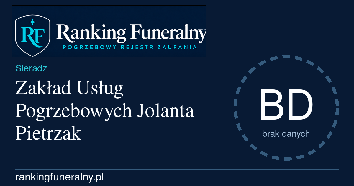 Zakład Usług Pogrzebowych Jolanta Pietrzak - badge poziomy