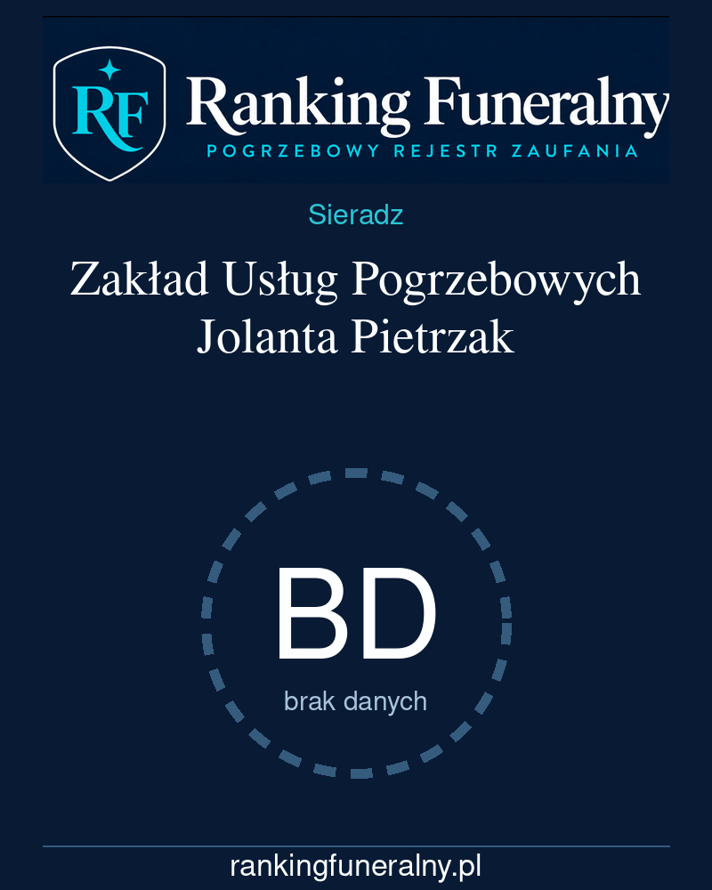 Zakład Usług Pogrzebowych Jolanta Pietrzak - badge pionowy
