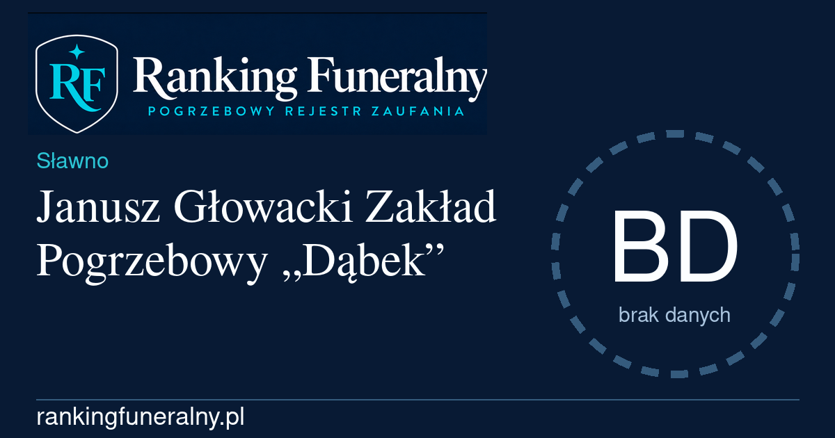 Janusz Głowacki Zakład Pogrzebowy „Dąbek” - badge poziomy
