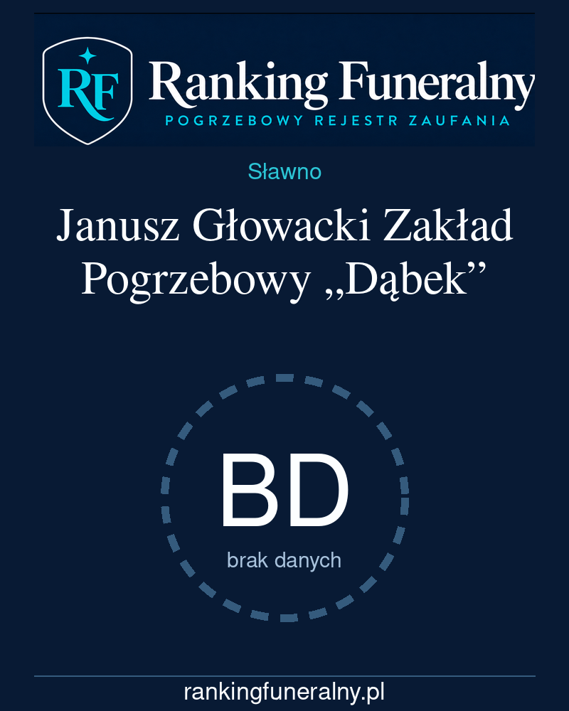 Janusz Głowacki Zakład Pogrzebowy „Dąbek” - badge pionowy