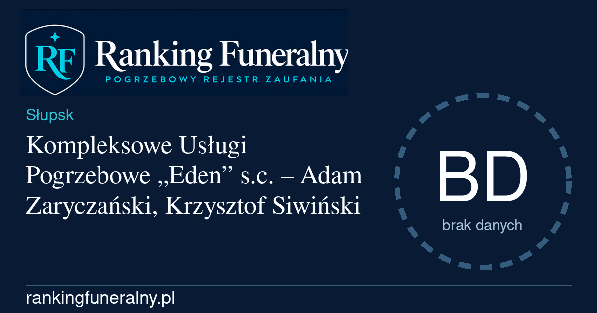Kompleksowe Usługi Pogrzebowe „Eden” s.c. – Adam Zaryczański, Krzysztof Siwiński - badge poziomy