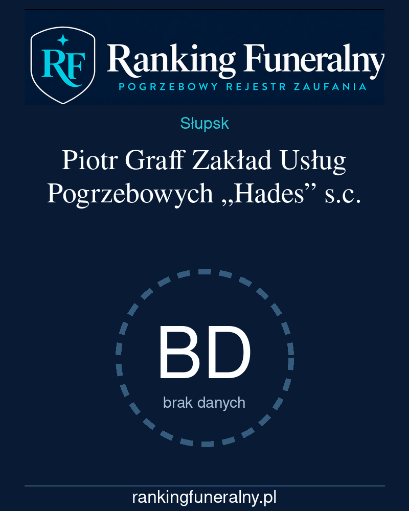 Piotr Graff Zakład Usług Pogrzebowych „Hades” s.c. - badge pionowy