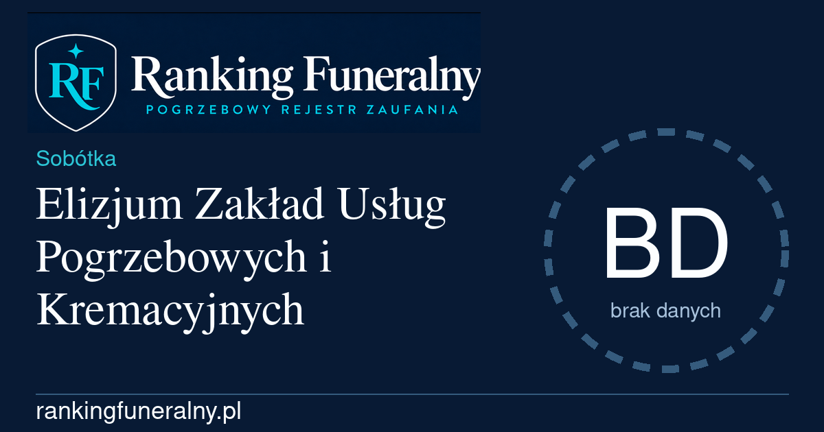 Elizjum Zakład Usług Pogrzebowych i Kremacyjnych - badge poziomy