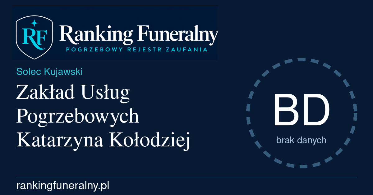 Zakład Usług Pogrzebowych Katarzyna Kołodziej - badge poziomy