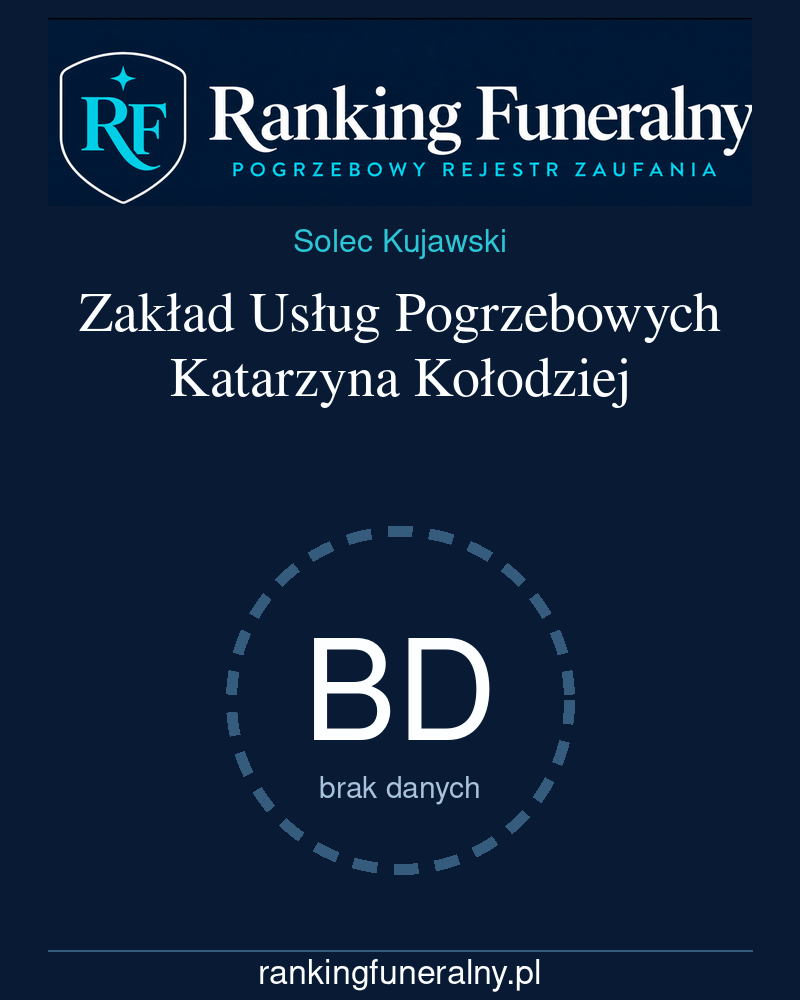 Zakład Usług Pogrzebowych Katarzyna Kołodziej - badge pionowy