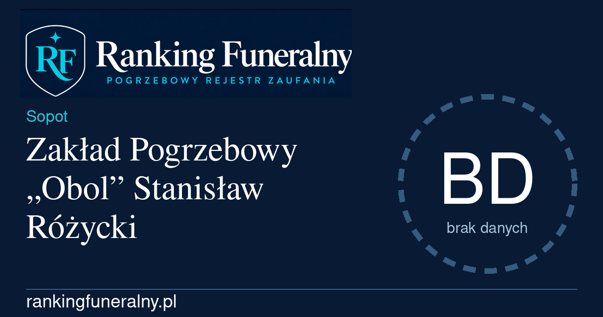 Zakład Pogrzebowy „Obol” Stanisław Różycki - badge poziomy
