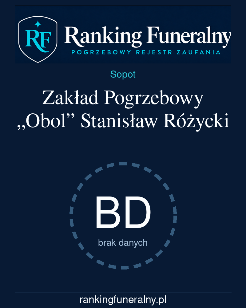 Zakład Pogrzebowy „Obol” Stanisław Różycki - badge pionowy