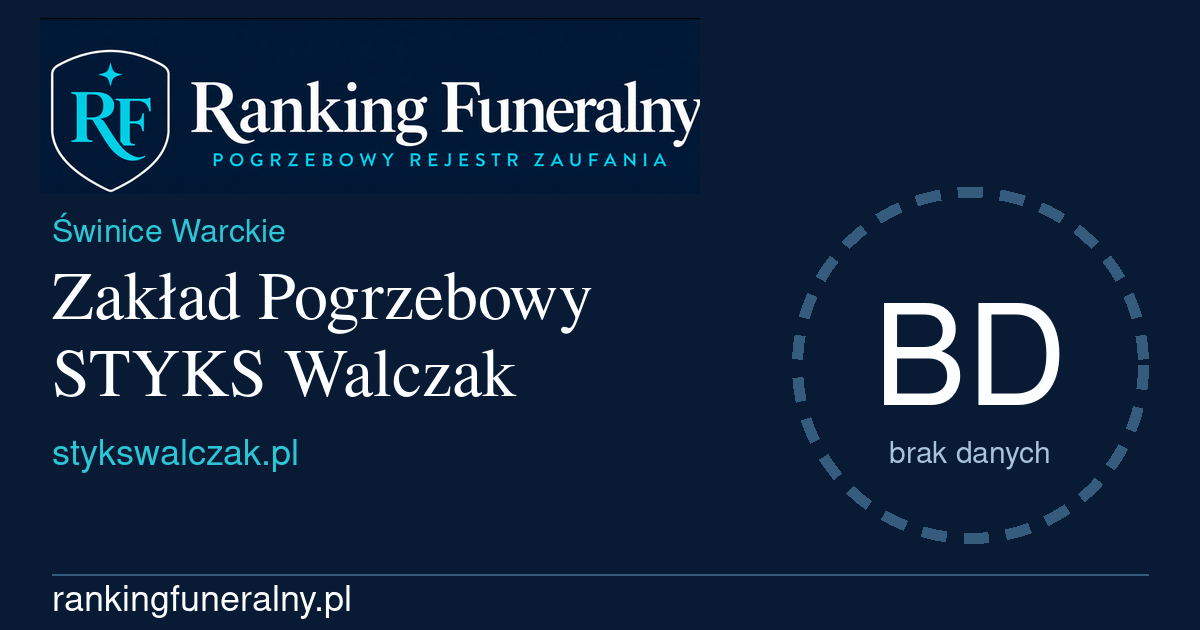 Zakład Pogrzebowy STYKS Walczak - badge poziomy