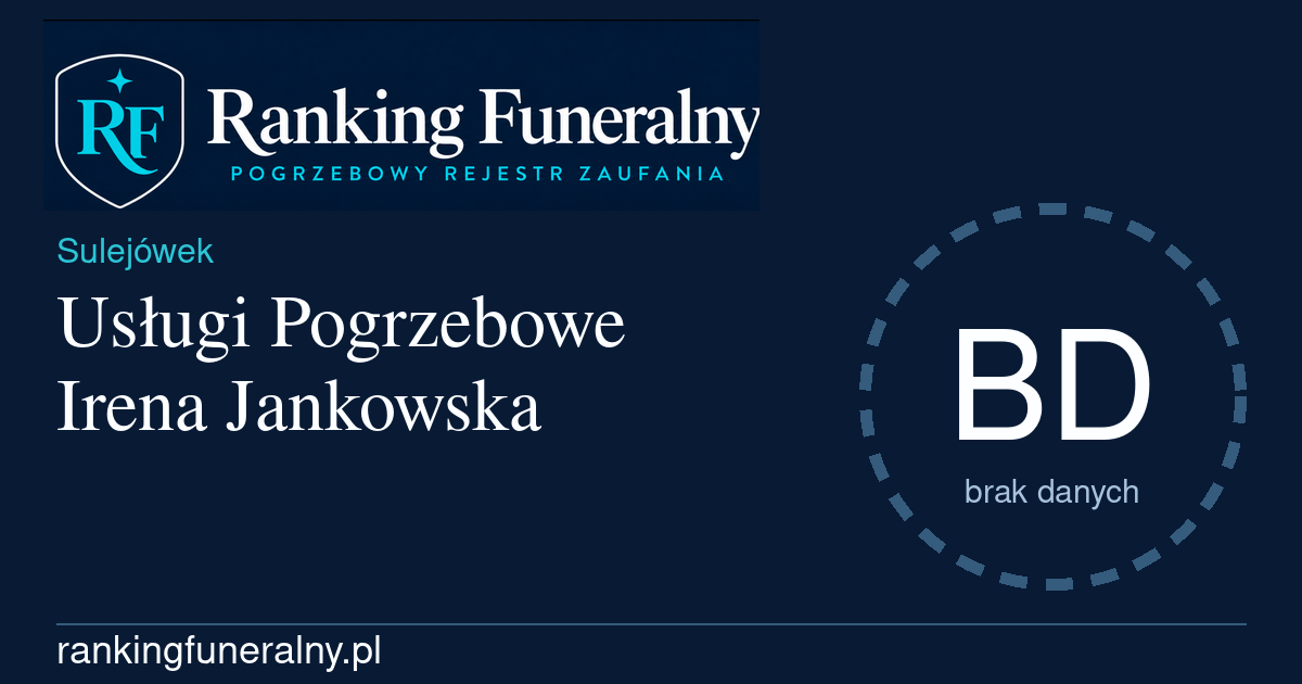 Usługi Pogrzebowe Irena Jankowska - badge poziomy