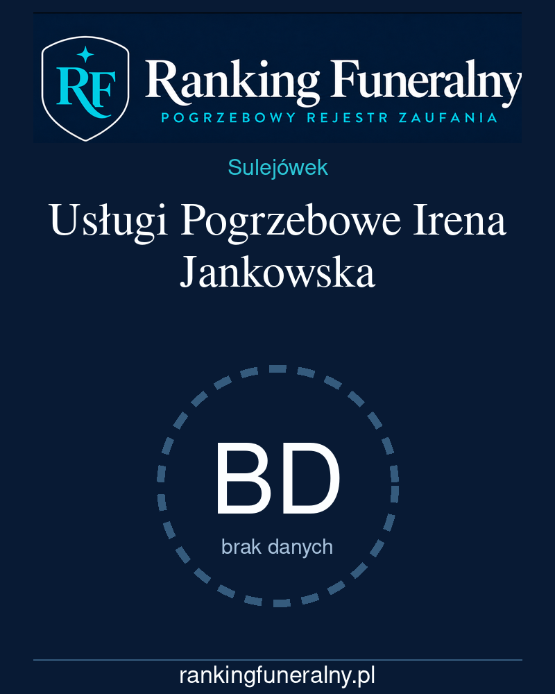 Usługi Pogrzebowe Irena Jankowska - badge pionowy