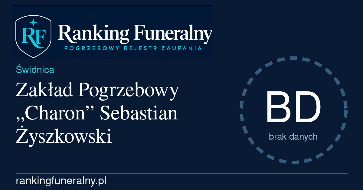 Zakład Pogrzebowy „Charon” Sebastian Żyszkowski - badge poziomy