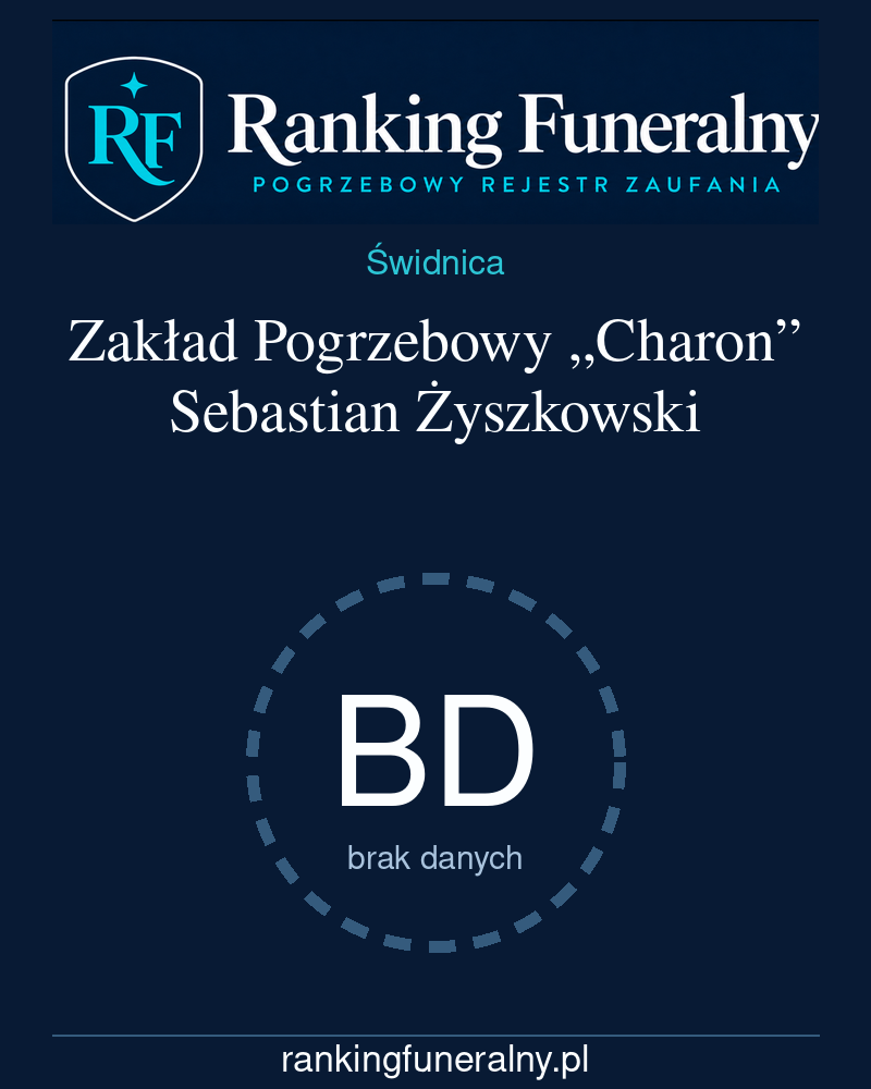 Zakład Pogrzebowy „Charon” Sebastian Żyszkowski - badge pionowy