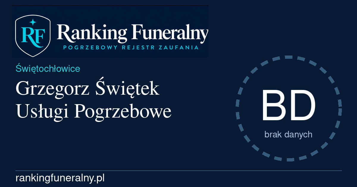 Grzegorz Świętek Usługi Pogrzebowe - badge poziomy