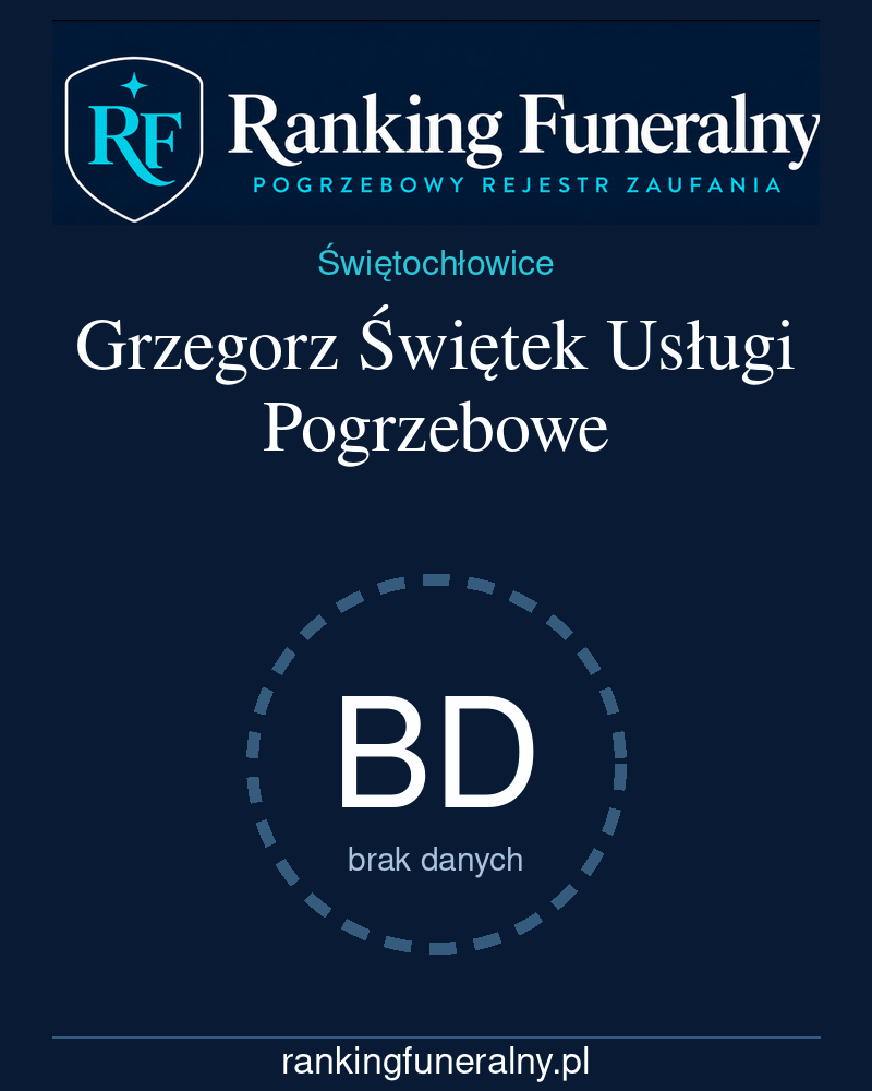 Grzegorz Świętek Usługi Pogrzebowe - badge pionowy