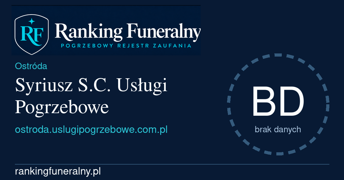 Syriusz S.C. Usługi Pogrzebowe - badge poziomy