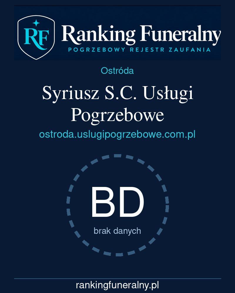Syriusz S.C. Usługi Pogrzebowe - badge pionowy