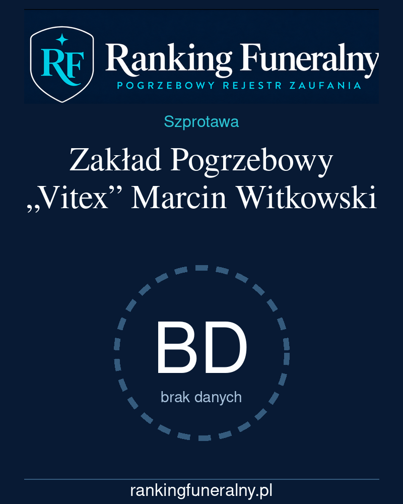 Zakład Pogrzebowy „Vitex” Marcin Witkowski - badge pionowy