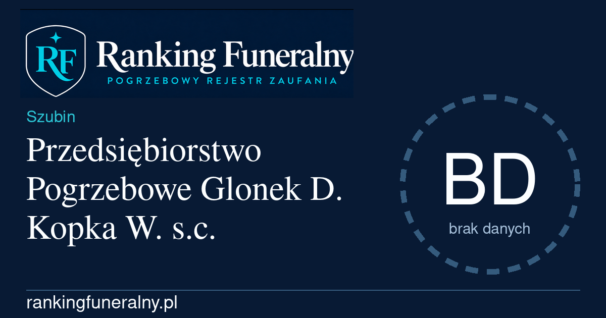Przedsiębiorstwo Pogrzebowe Glonek D. Kopka W. s.c. - badge poziomy