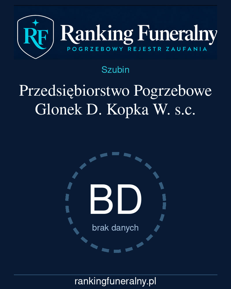 Przedsiębiorstwo Pogrzebowe Glonek D. Kopka W. s.c. - badge pionowy