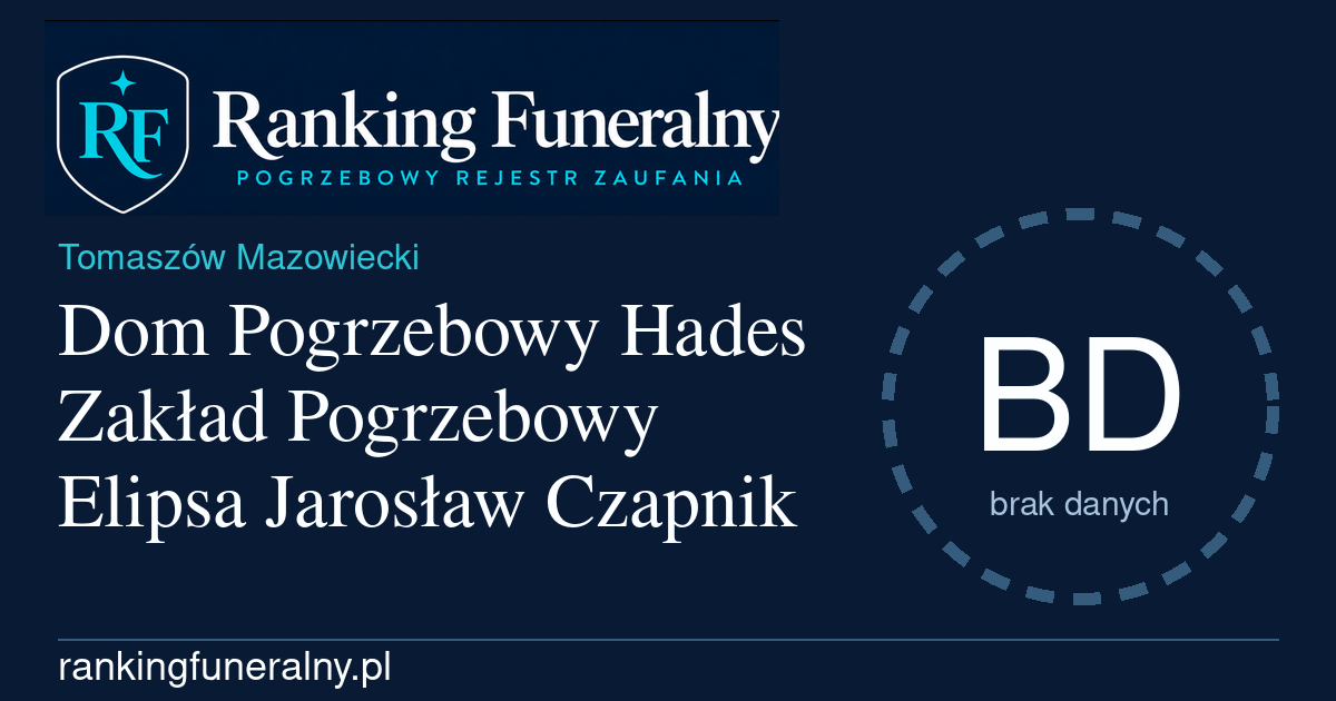 Dom Pogrzebowy Hades Zakład Pogrzebowy Elipsa Jarosław Czapnik - badge poziomy