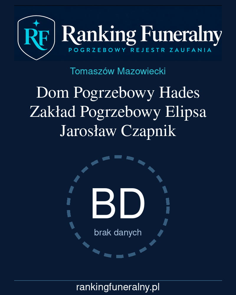 Dom Pogrzebowy Hades Zakład Pogrzebowy Elipsa Jarosław Czapnik - badge pionowy