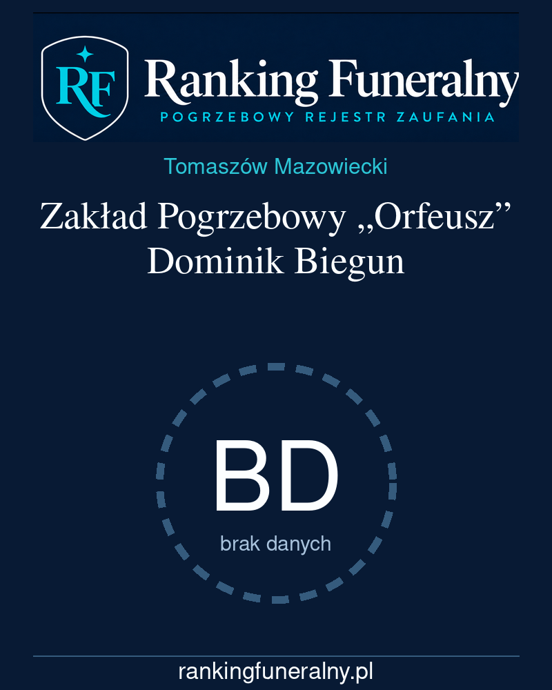 Zakład Pogrzebowy „Orfeusz” Dominik Biegun - badge pionowy