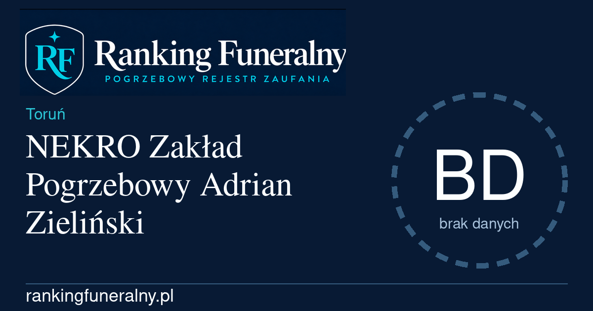 NEKRO Zakład Pogrzebowy Adrian Zieliński - badge poziomy