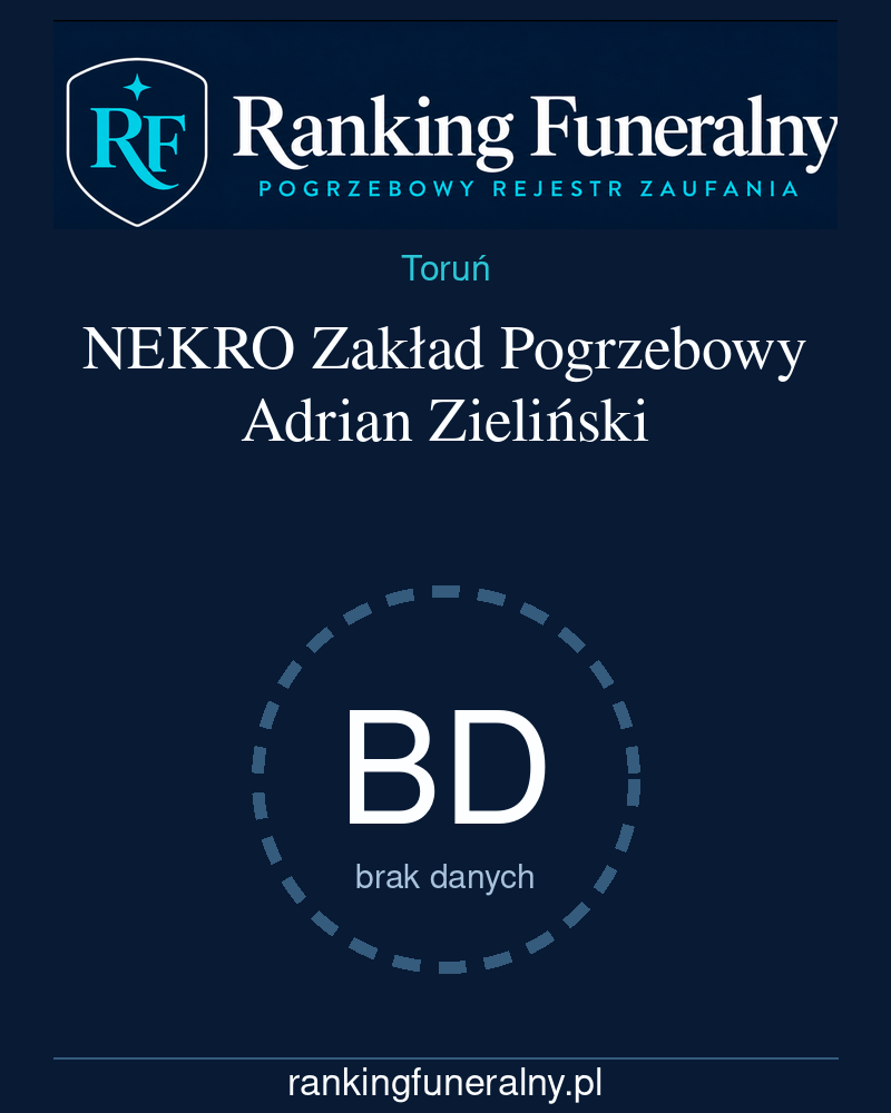 NEKRO Zakład Pogrzebowy Adrian Zieliński - badge pionowy