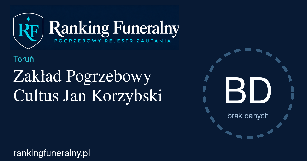 Zakład Pogrzebowy Cultus Jan Korzybski - badge poziomy
