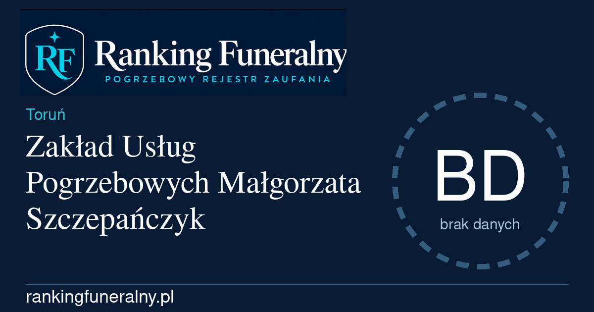 Zakład Usług Pogrzebowych Małgorzata Szczepańczyk - badge poziomy