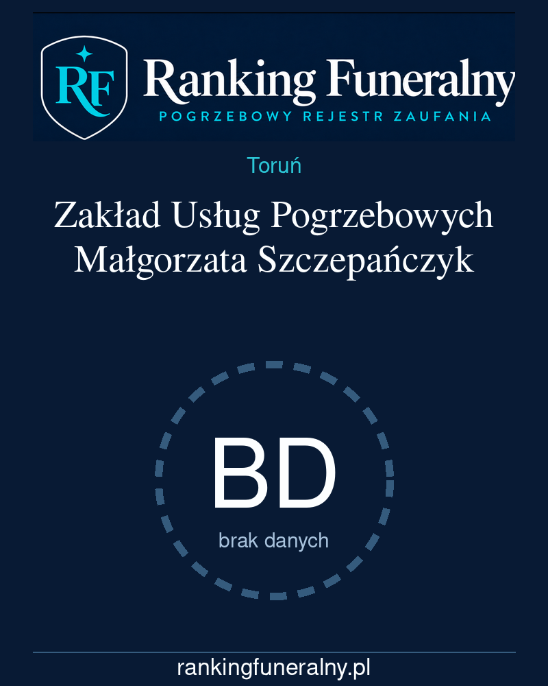 Zakład Usług Pogrzebowych Małgorzata Szczepańczyk - badge pionowy