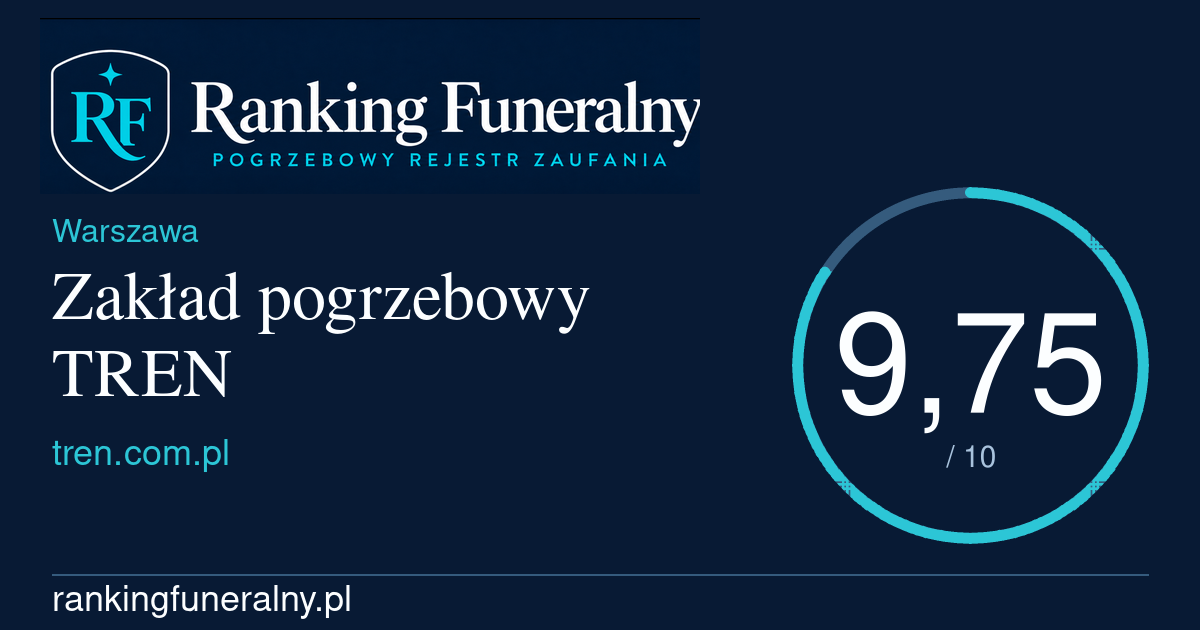 Zakład pogrzebowy TREN - badge poziomy