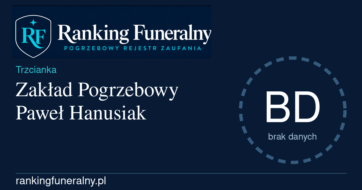 Zakład Pogrzebowy Paweł Hanusiak - badge poziomy