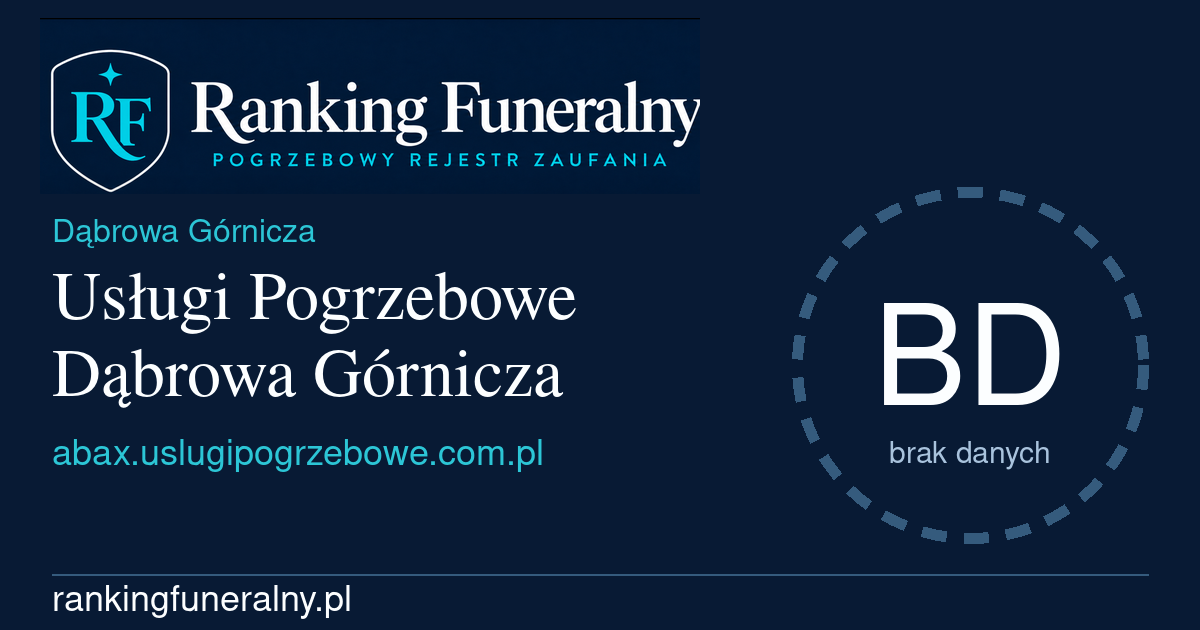 Usługi Pogrzebowe Dąbrowa Górnicza - badge poziomy