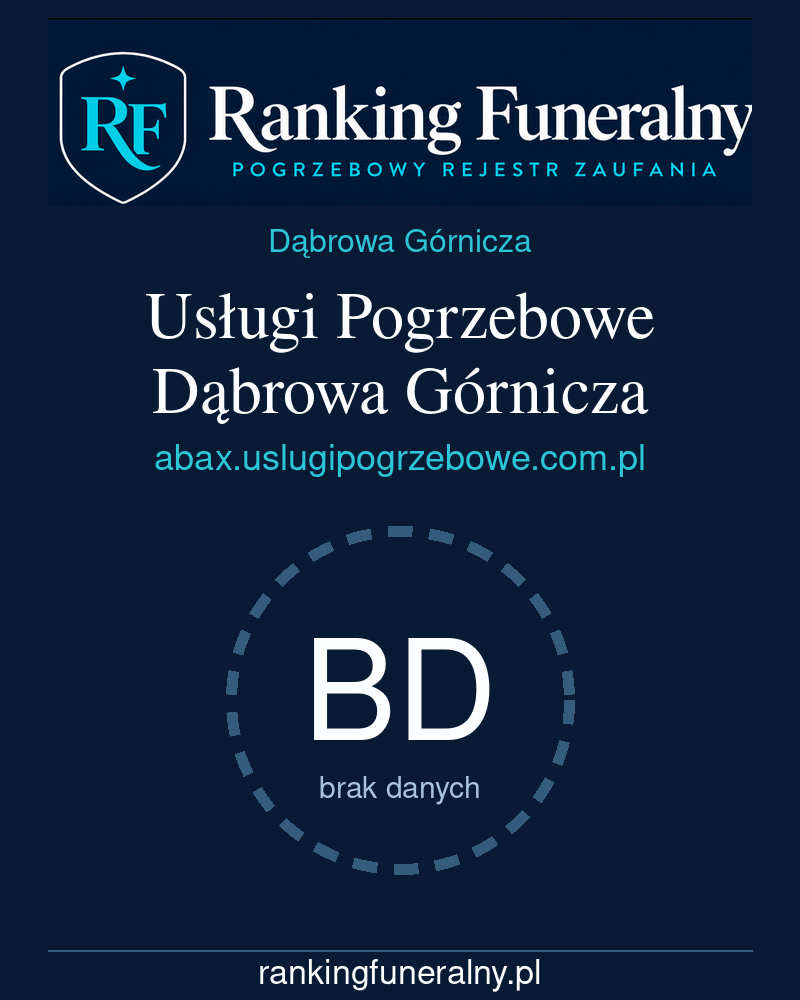 Usługi Pogrzebowe Dąbrowa Górnicza - badge pionowy