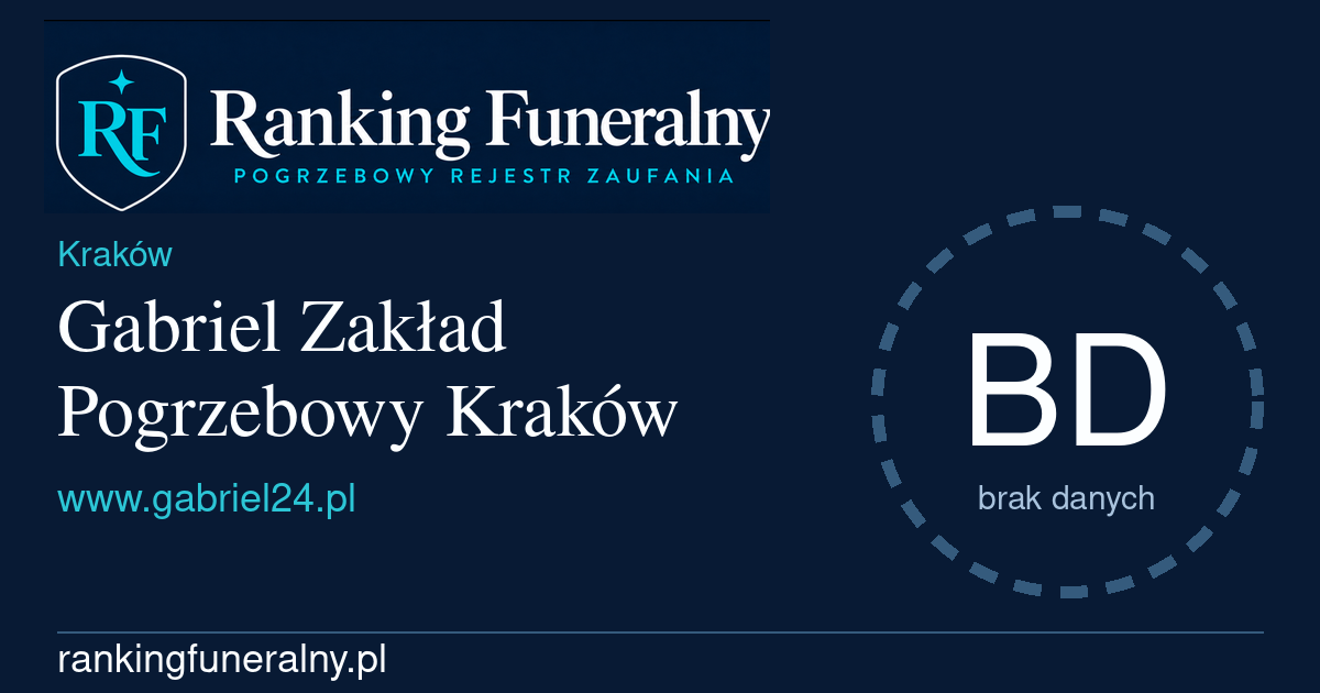 Gabriel Zakład Pogrzebowy Kraków - badge poziomy