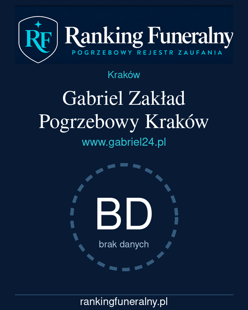 Gabriel Zakład Pogrzebowy Kraków - badge pionowy