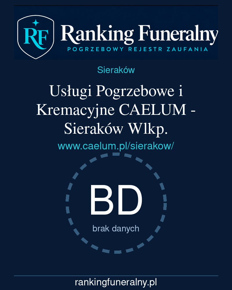 Usługi Pogrzebowe i Kremacyjne CAELUM - Sieraków Wlkp. - badge pionowy