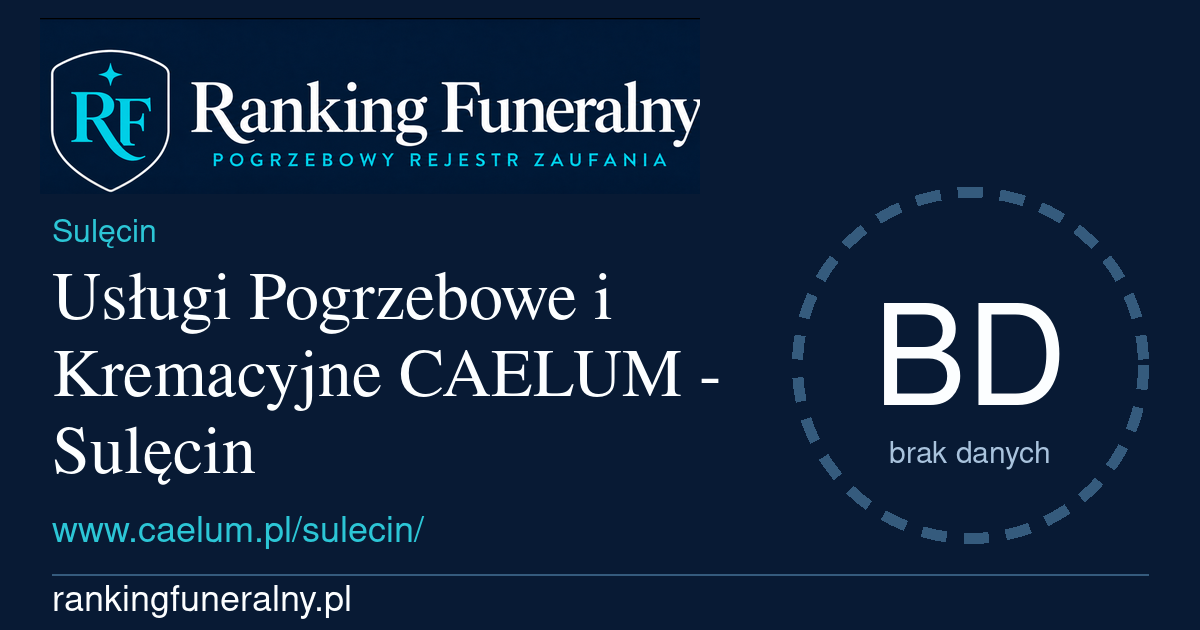 Usługi Pogrzebowe i Kremacyjne CAELUM - Sulęcin - badge poziomy