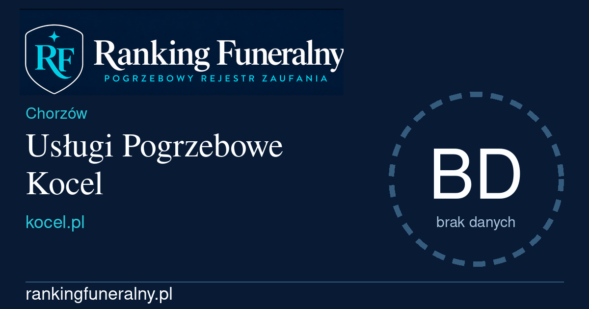 Usługi Pogrzebowe Kocel - badge poziomy