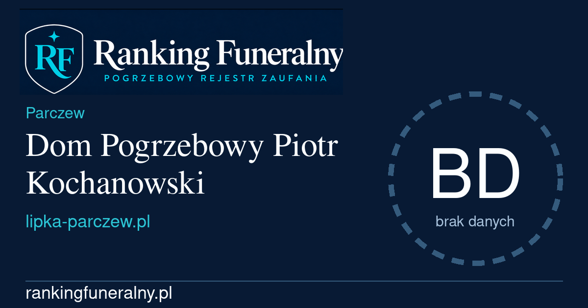Dom Pogrzebowy Piotr Kochanowski - badge poziomy