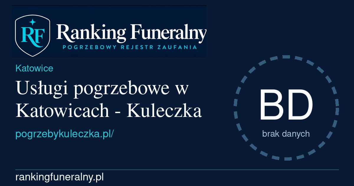 Usługi pogrzebowe w Katowicach - Kuleczka - badge poziomy