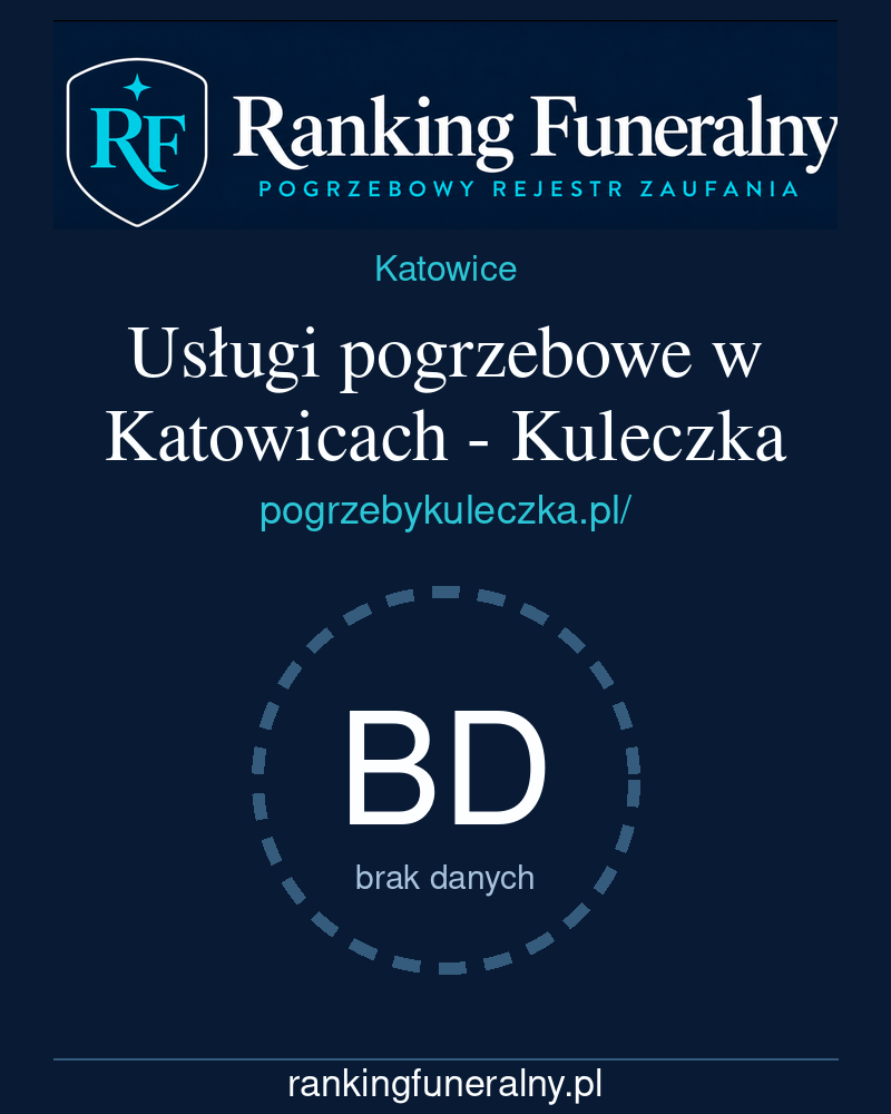 Usługi pogrzebowe w Katowicach - Kuleczka - badge pionowy