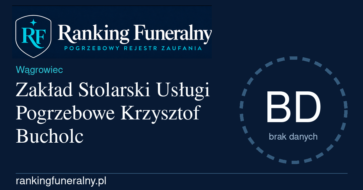Zakład Stolarski Usługi Pogrzebowe Krzysztof Bucholc - badge poziomy