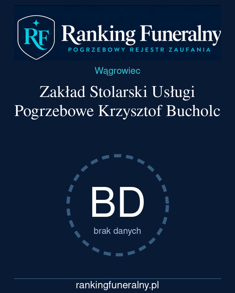 Zakład Stolarski Usługi Pogrzebowe Krzysztof Bucholc - badge pionowy