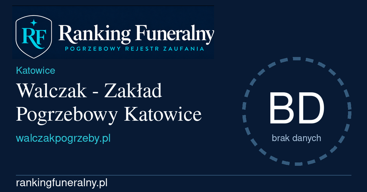 Walczak - Zakład Pogrzebowy Katowice - badge poziomy