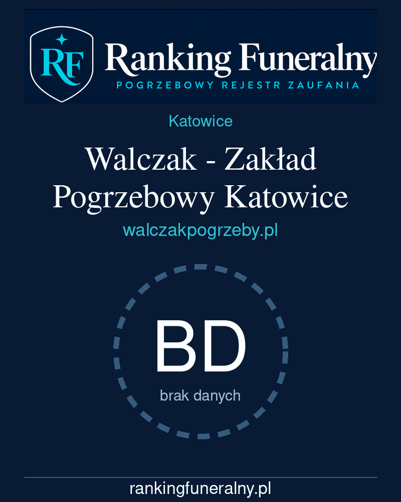 Walczak - Zakład Pogrzebowy Katowice - badge pionowy