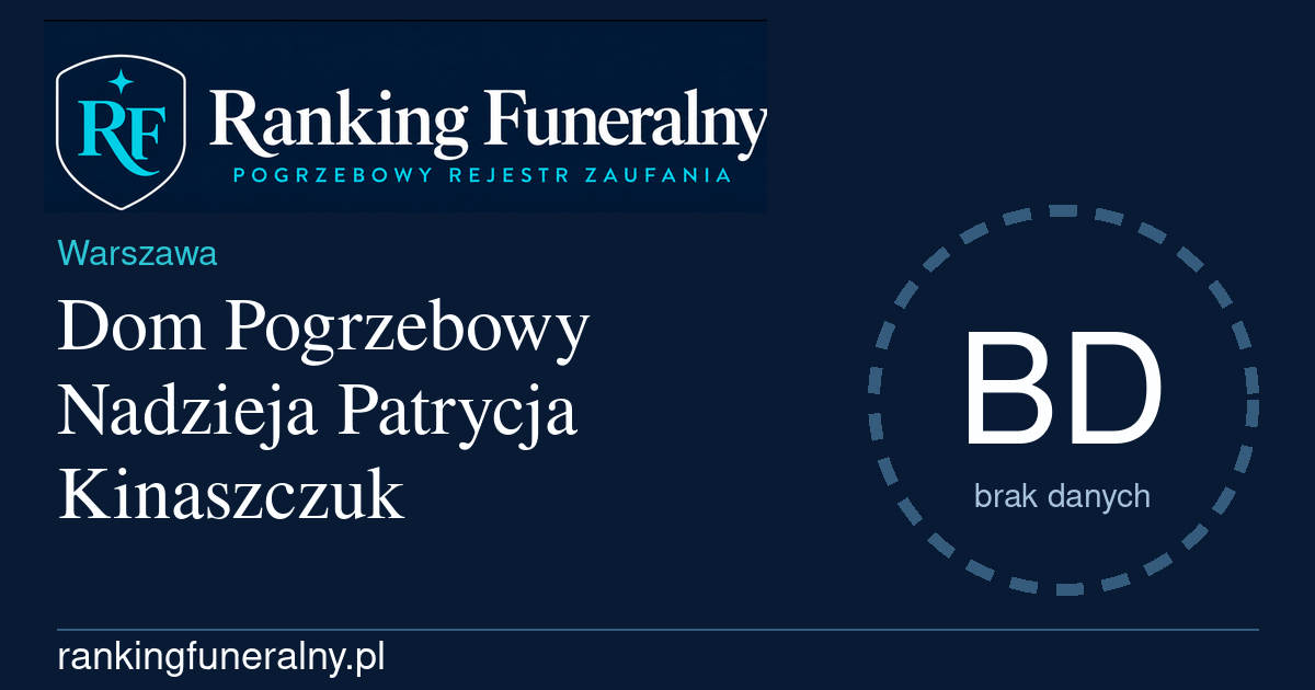 Dom Pogrzebowy Nadzieja Patrycja Kinaszczuk - badge poziomy