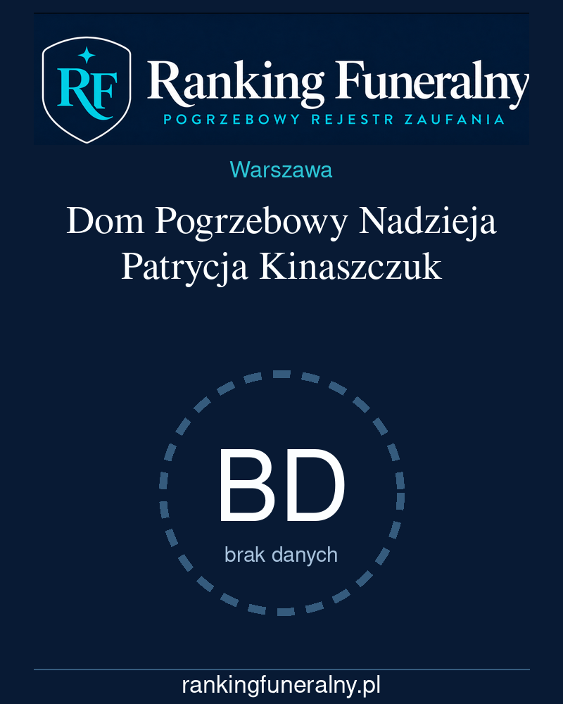 Dom Pogrzebowy Nadzieja Patrycja Kinaszczuk - badge pionowy